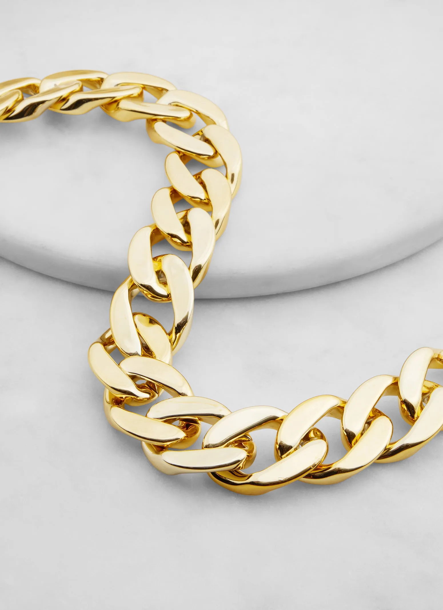 Metallic Oversized Curb Chain Necklace sold by Rainbow product image thumbnail 2