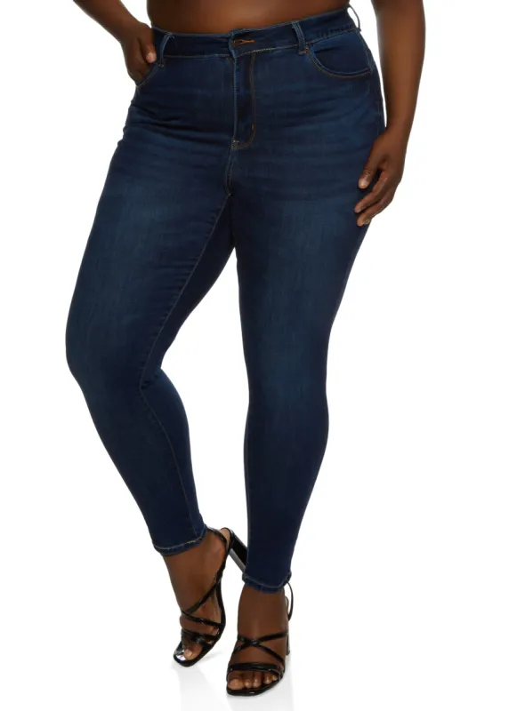 Plus Size WAX Push Up High Rise Skinny Jeans sold by Rainbow