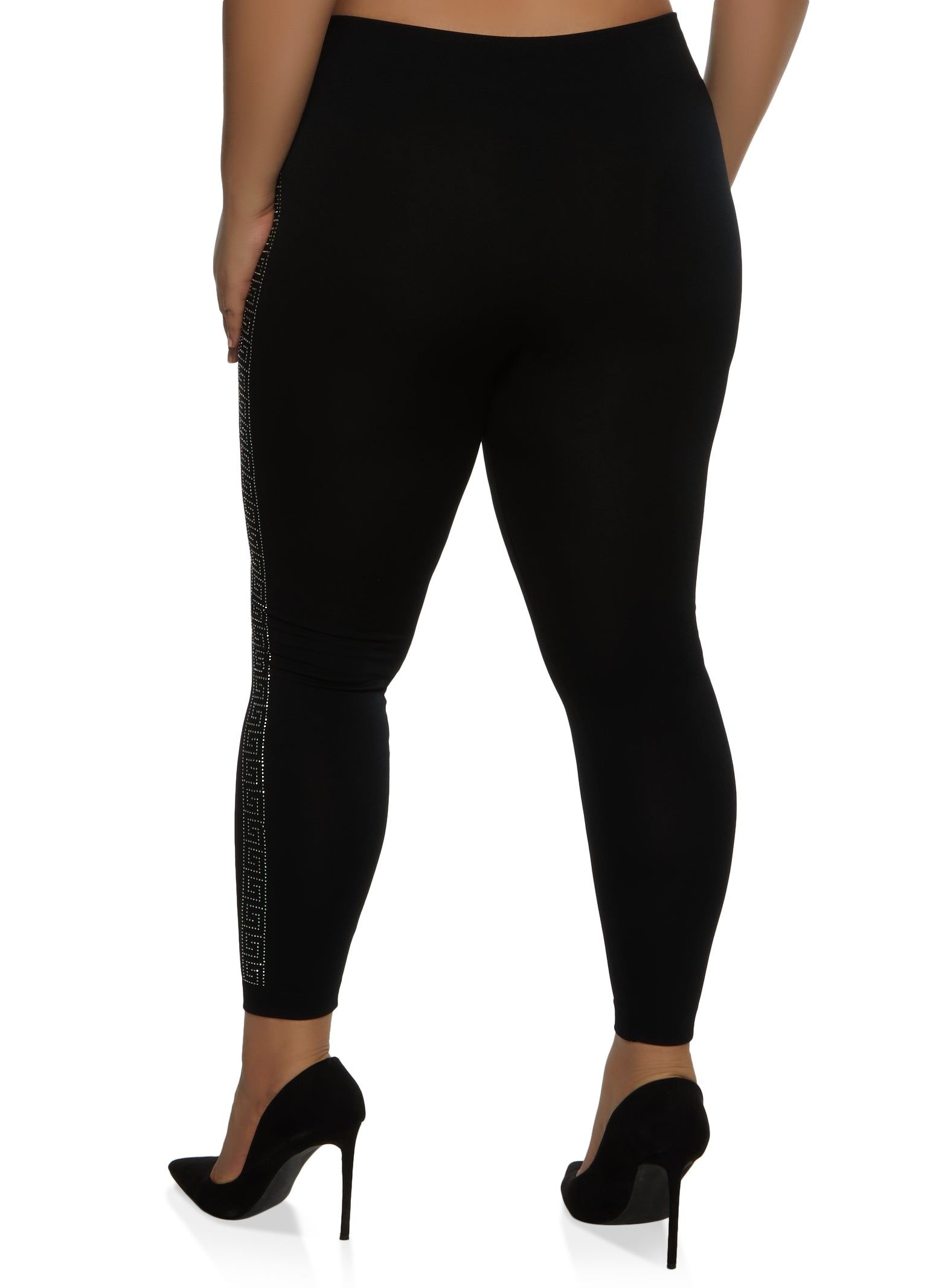 Plus Size Greek Key Rhinestone Leggings sold by Rainbow product image thumbnail 2