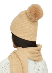 Lurex Scarf and Pom Pom Beanie with Gloves sold by Rainbow