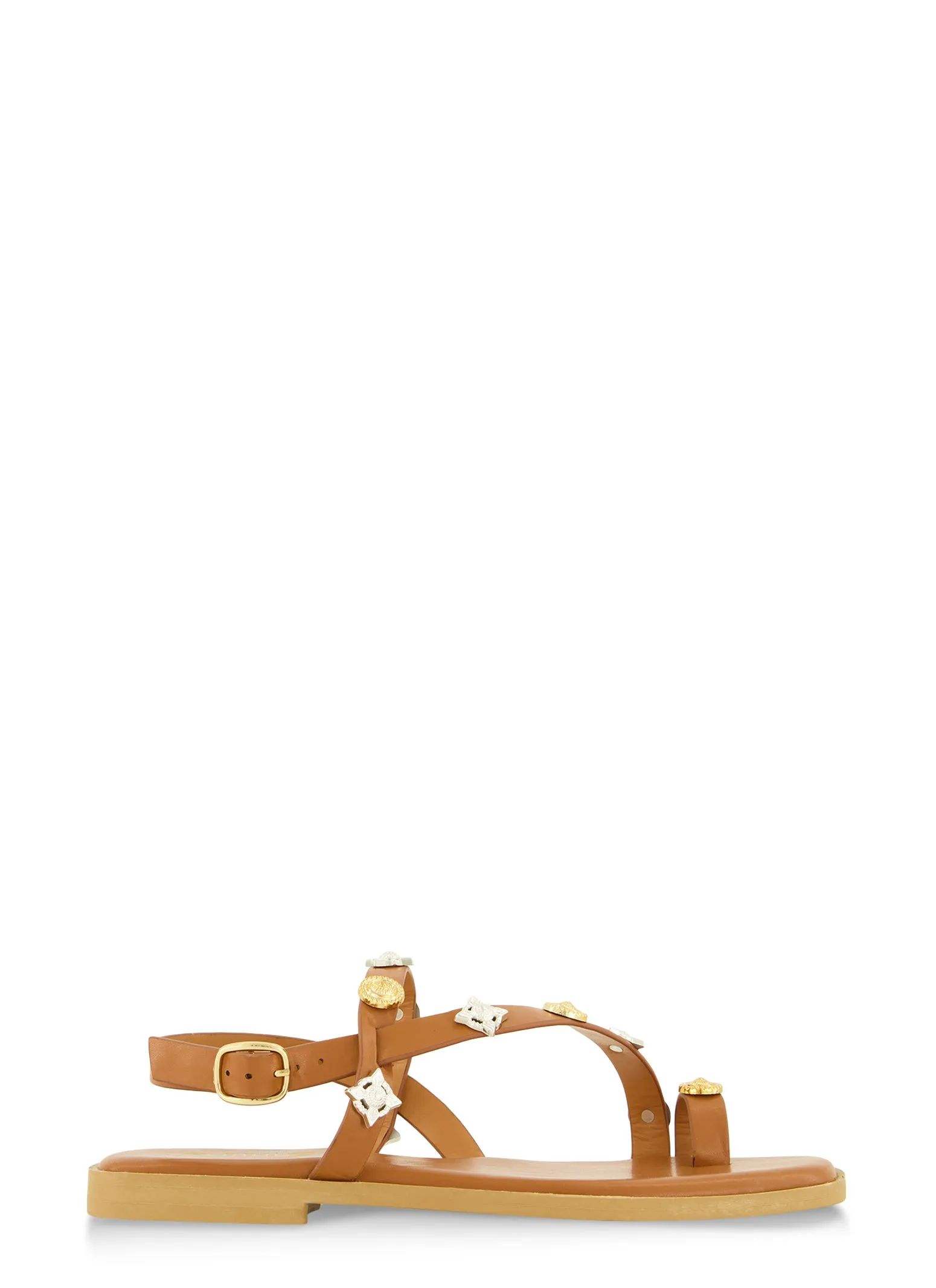 Studded Toe Loop Ankle Strap Sandals sold by Rainbow product image thumbnail 2