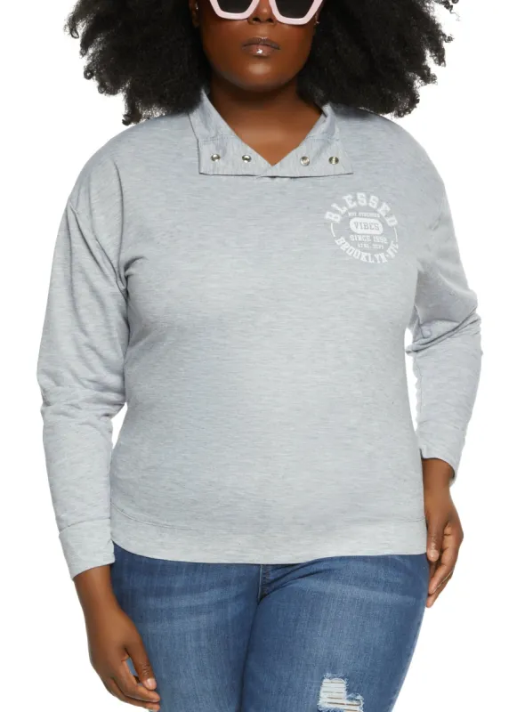 Plus Size Blessed Brooklyn NYC Graphic Sweatshirt sold by Rainbow