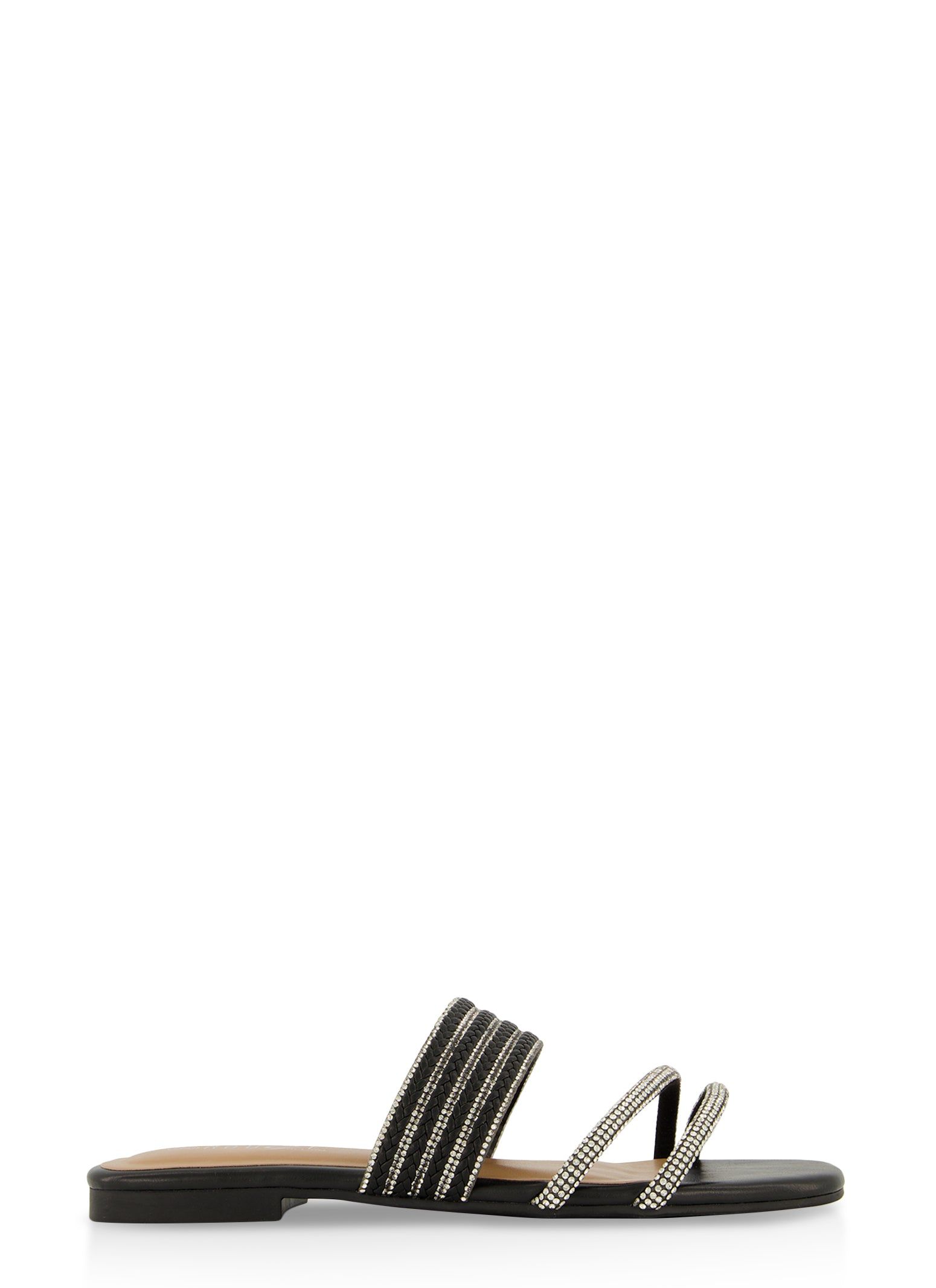 Rhinestone Braided Detail Band Slide Sandals sold by Rainbow product image thumbnail 2
