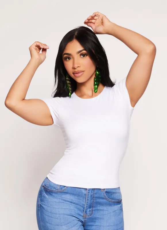 Double Layered Crew Neck T Shirt sold by Rainbow
