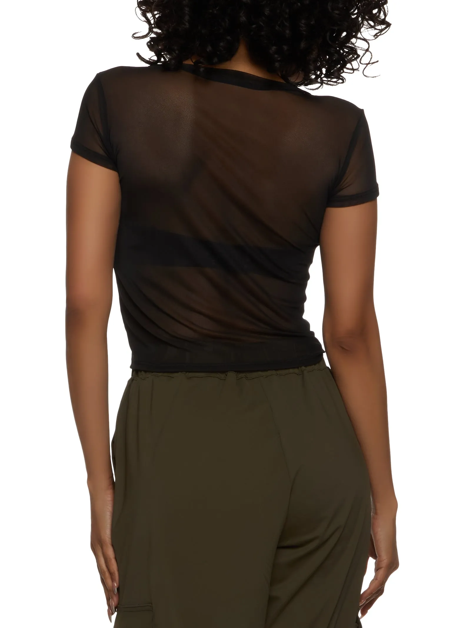 Blessed Rhinestone Mesh Tee sold by Rainbow product image thumbnail 2