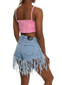 Velour Lace Up Bustier Top sold by Rainbow