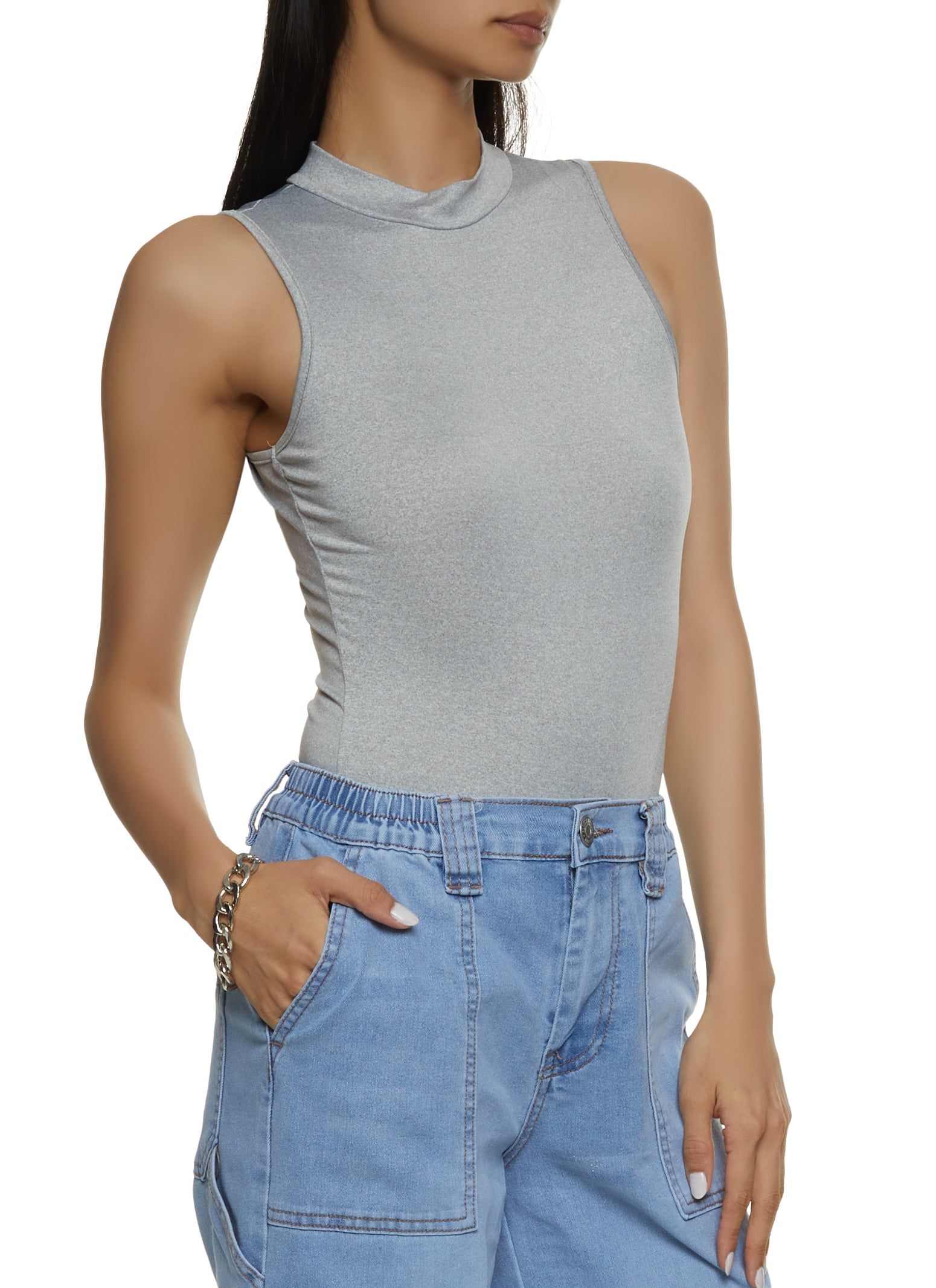 Mock Neck Tank Bodysuit sold by Rainbow product image thumbnail 2