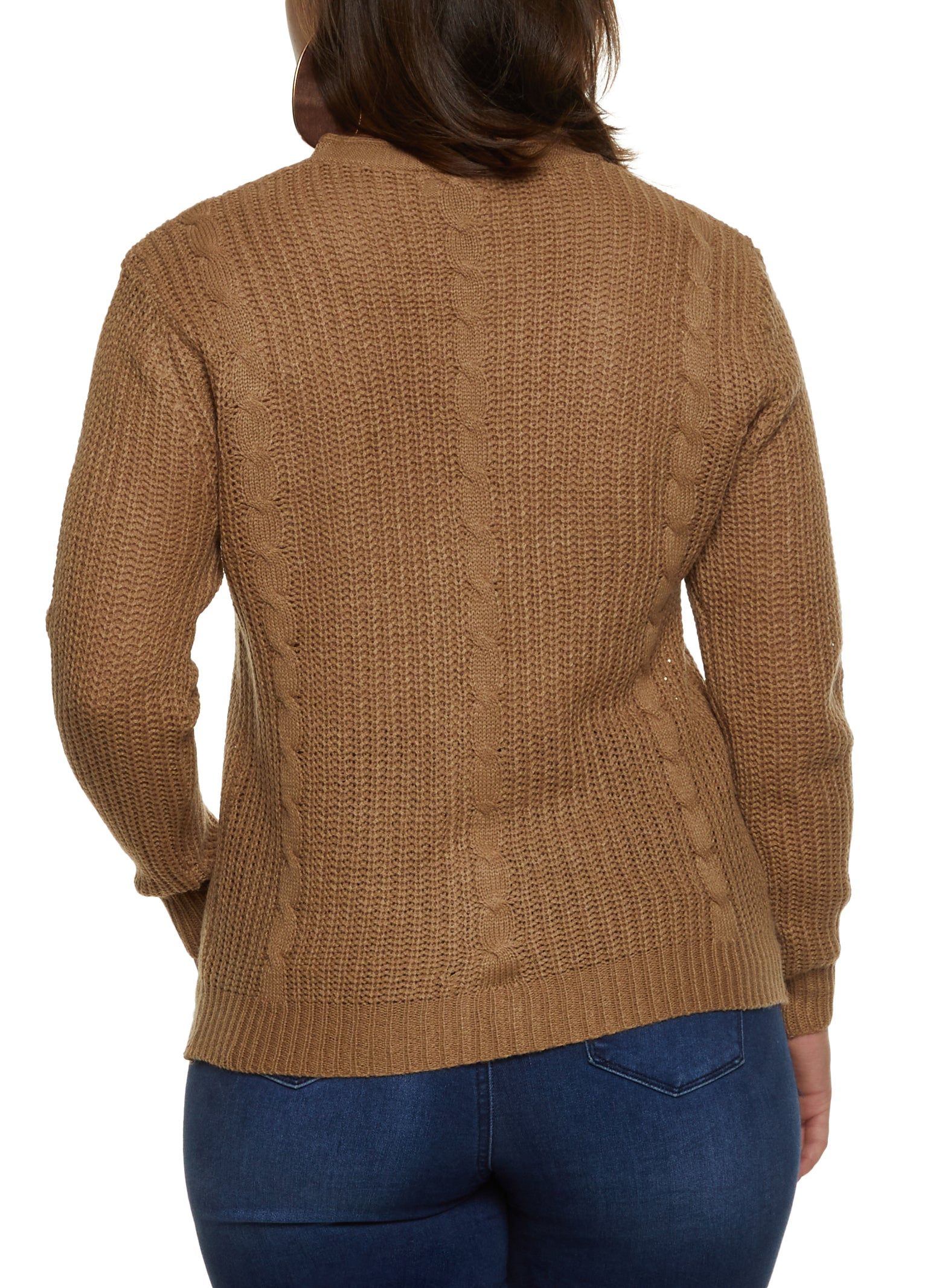 Plus Size Cable Knit Button Front Cardigan sold by Rainbow product image thumbnail 2