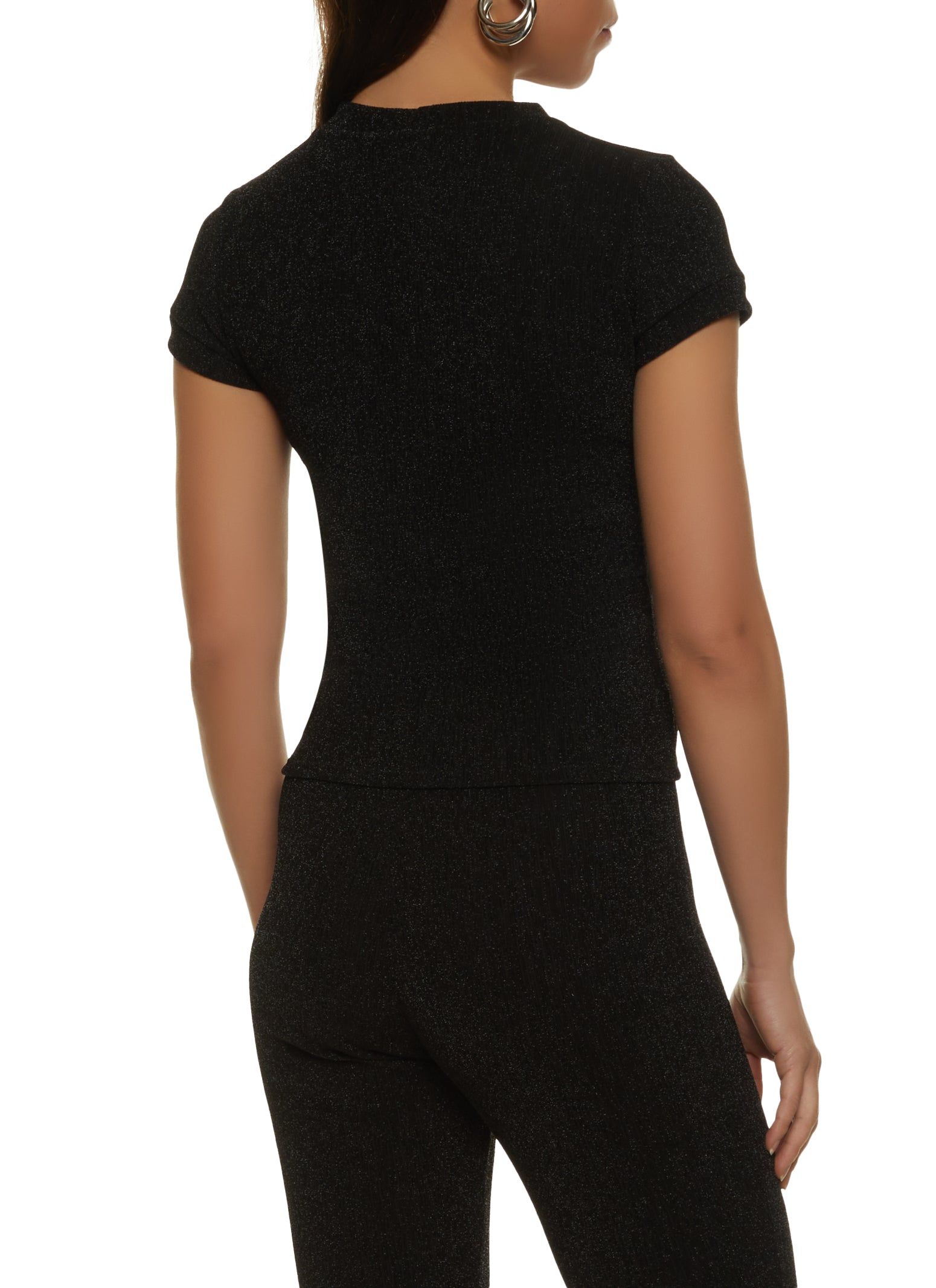 Lurex Crew Neck Short Sleeve Top sold by Rainbow product image thumbnail 3