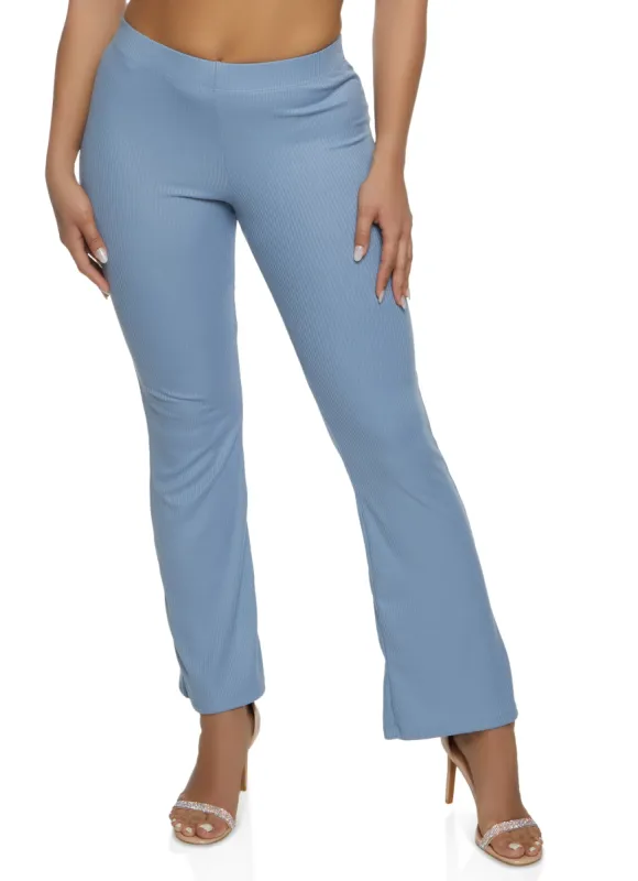 Ribbed Knit Boot Cut Pants sold by Rainbow