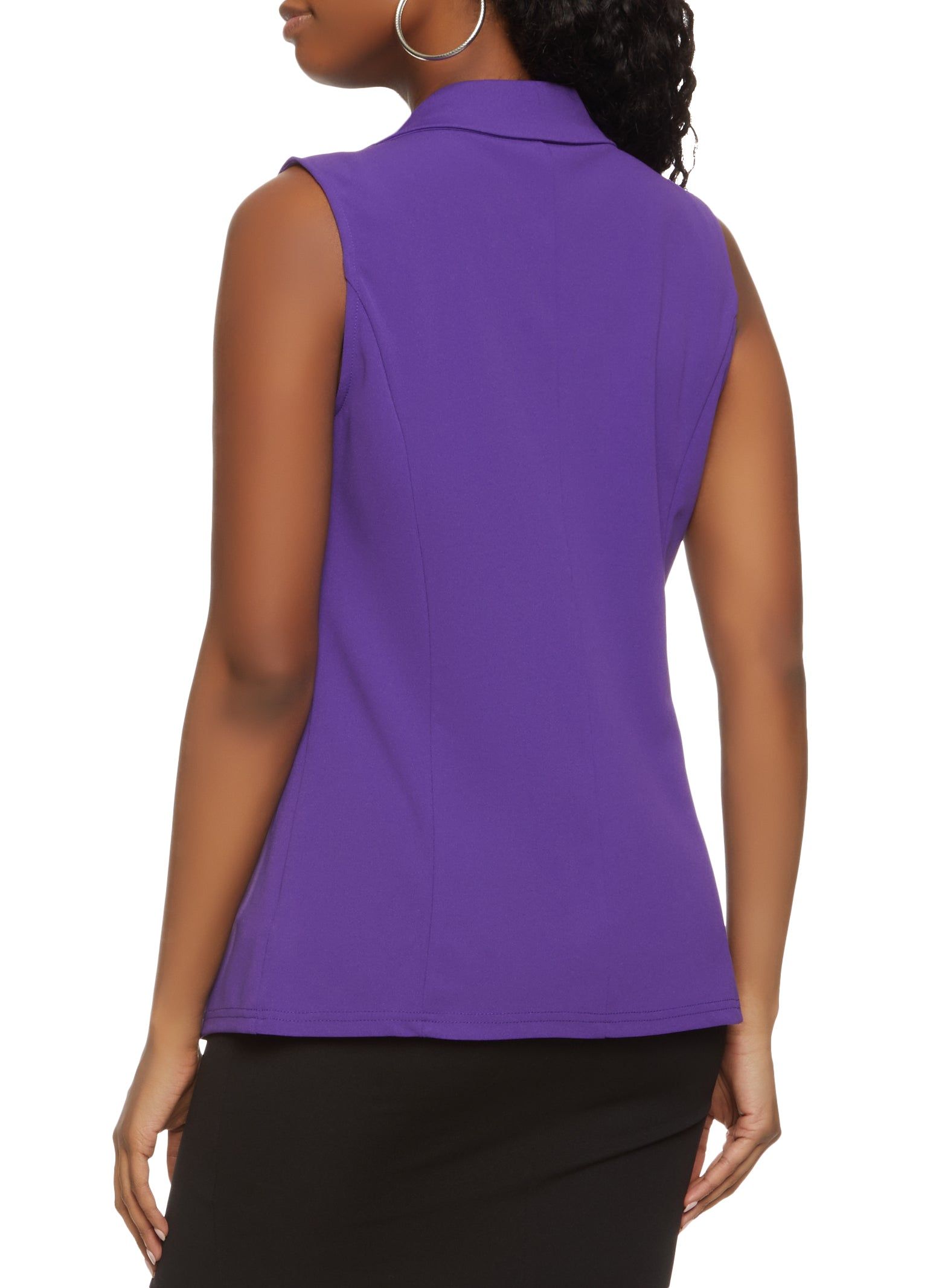 Crepe Knit Single Button Blazer Vest sold by Rainbow product image thumbnail 2