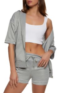 Short Sleeve Zip Up Hoodie sold by Rainbow