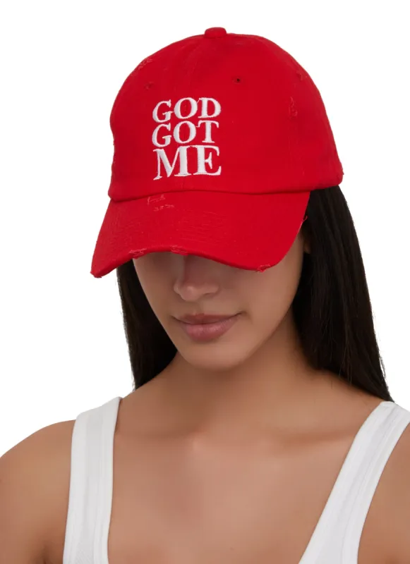 God Got Me Embroidered Baseball Cap sold by Rainbow