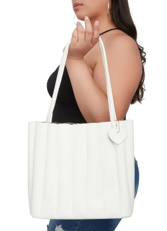 Faux Leather Quilted Tote Bag sold by Rainbow