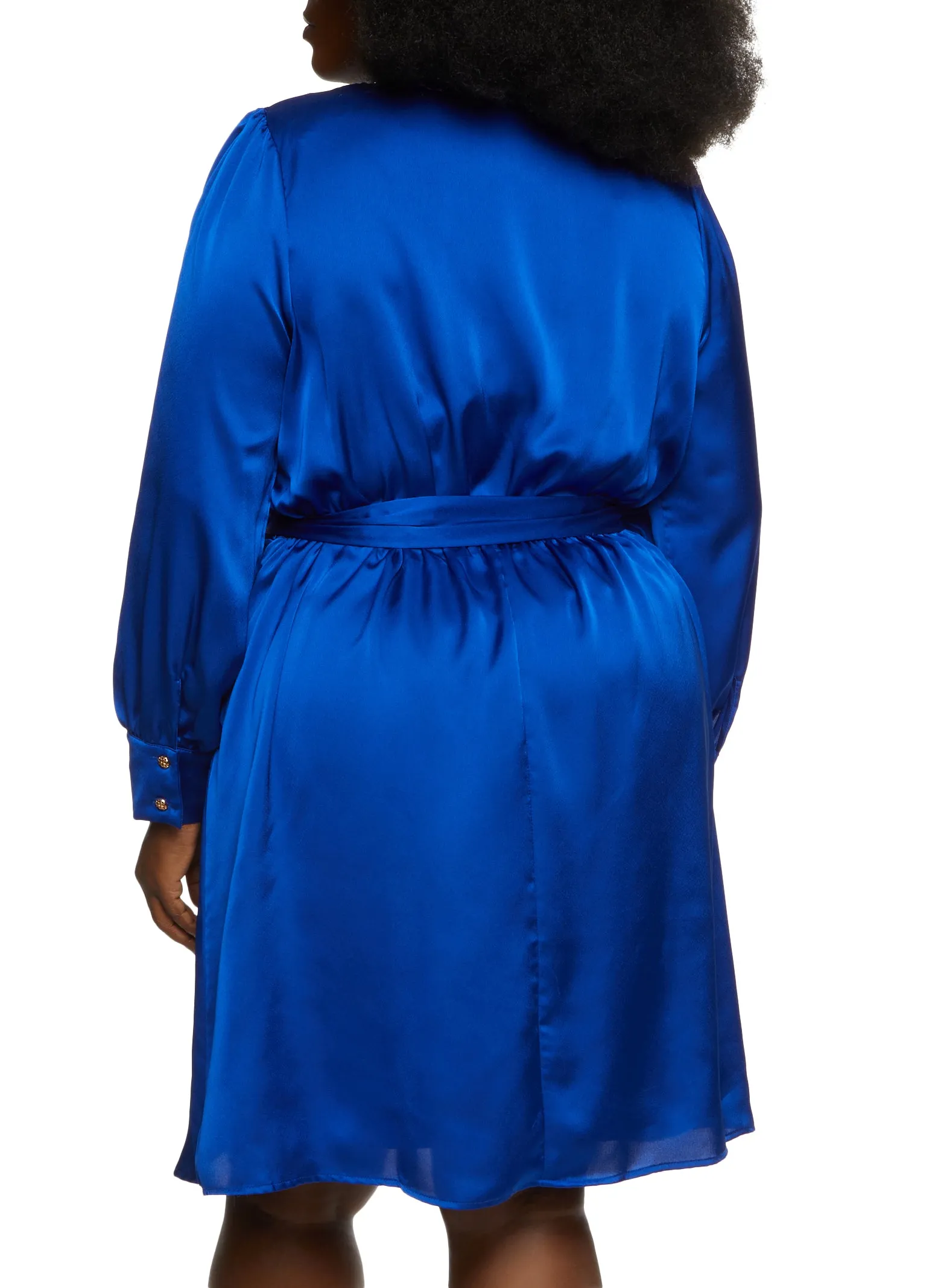 Plus Size Haute Monde Satin Tie Waist Wrap Dress sold by Rainbow product image thumbnail 3