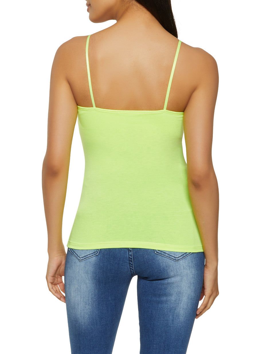 Basic Solid Cotton Shelf Bra Cami sold by Rainbow product image thumbnail 2