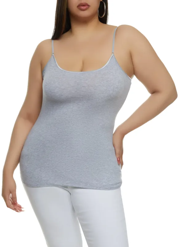 Plus Size Basic Scoop Neck Cami sold by Rainbow