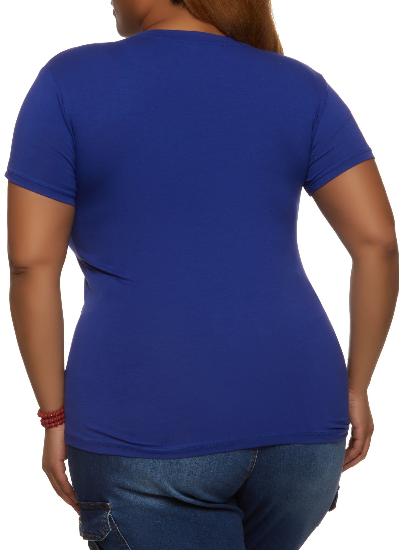 Plus Size Short Sleeve Crew Neck Tee sold by Rainbow product image thumbnail 2