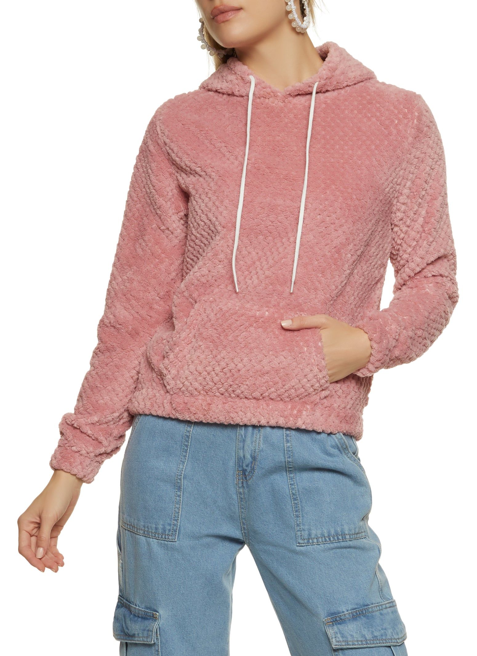 Quilted Plush Pullover Hoodie sold by Rainbow