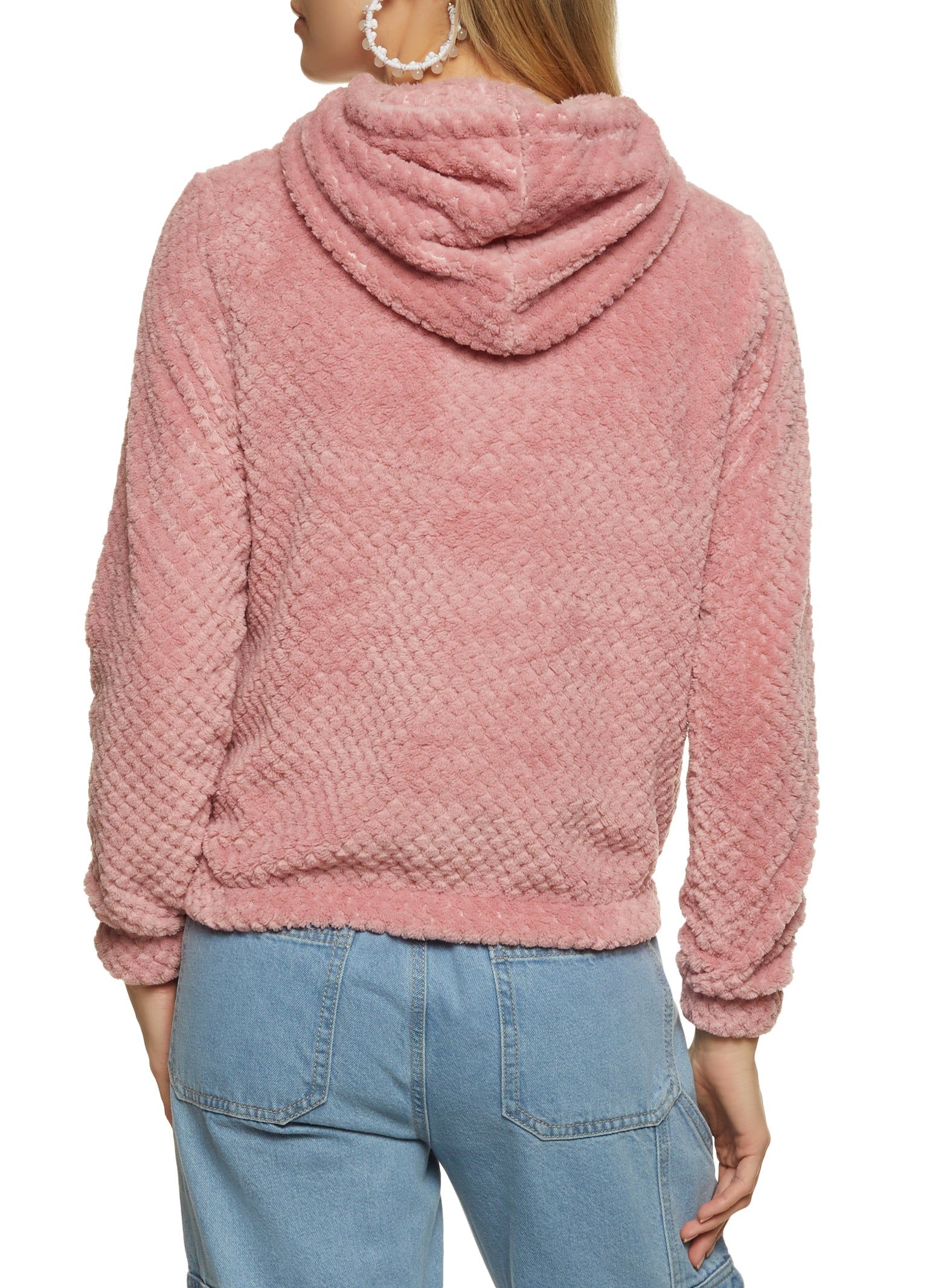 Quilted Plush Pullover Hoodie sold by Rainbow product image thumbnail 2