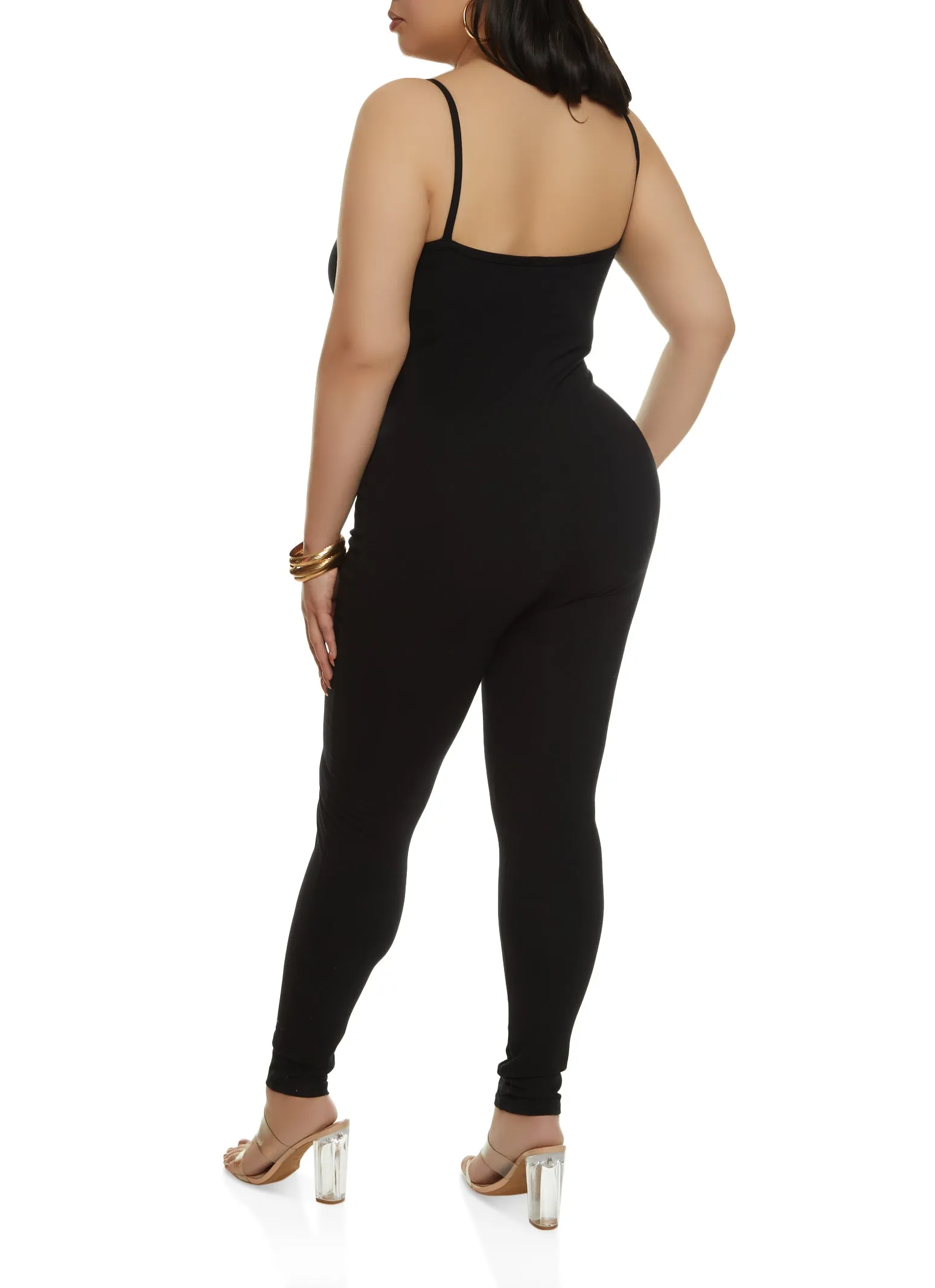 Plus Size Scoop Neck Cami Catsuit sold by Rainbow product image thumbnail 2