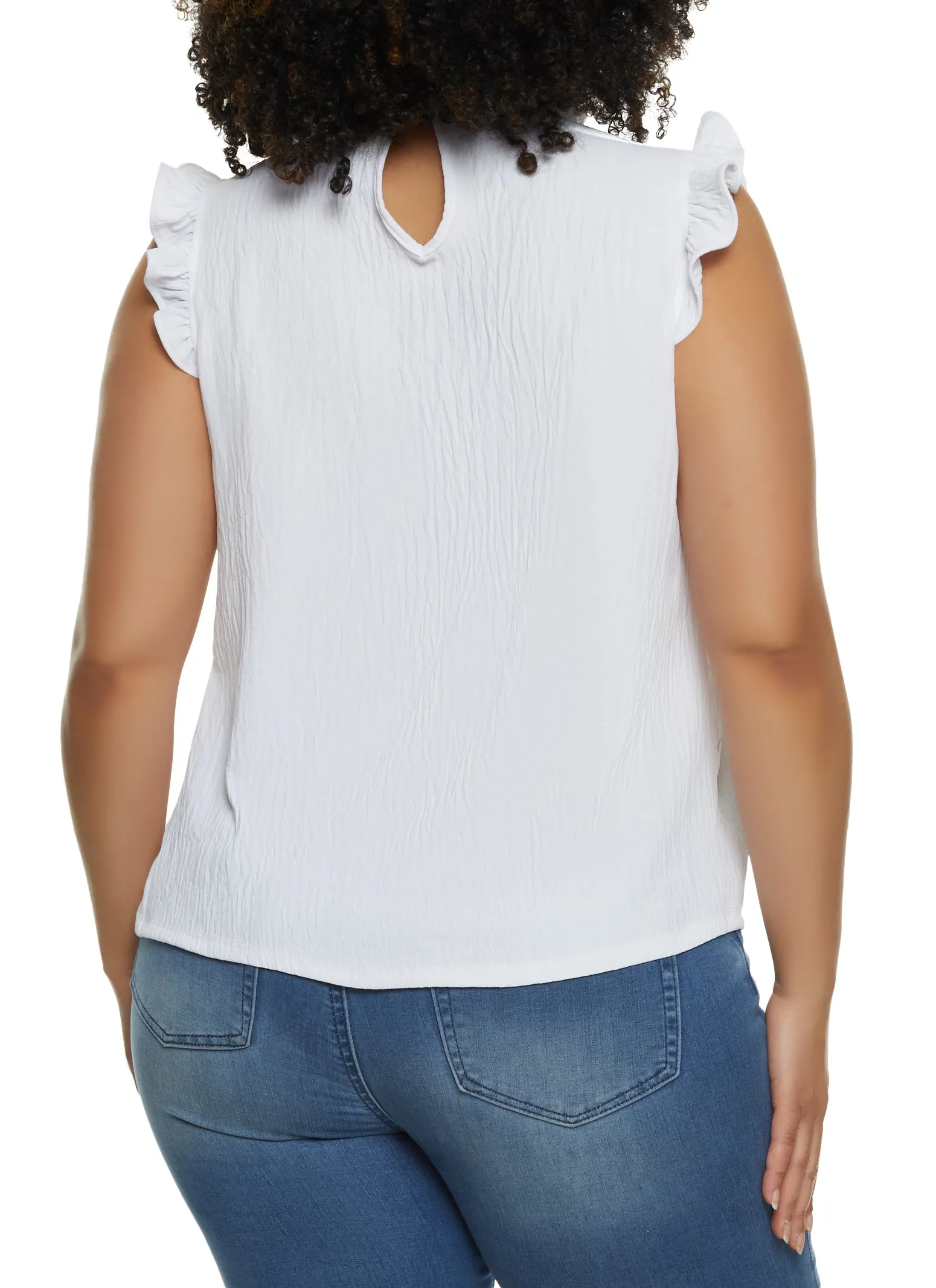 Plus Size Smocked Sleeveless Blouse sold by Rainbow product image thumbnail 2