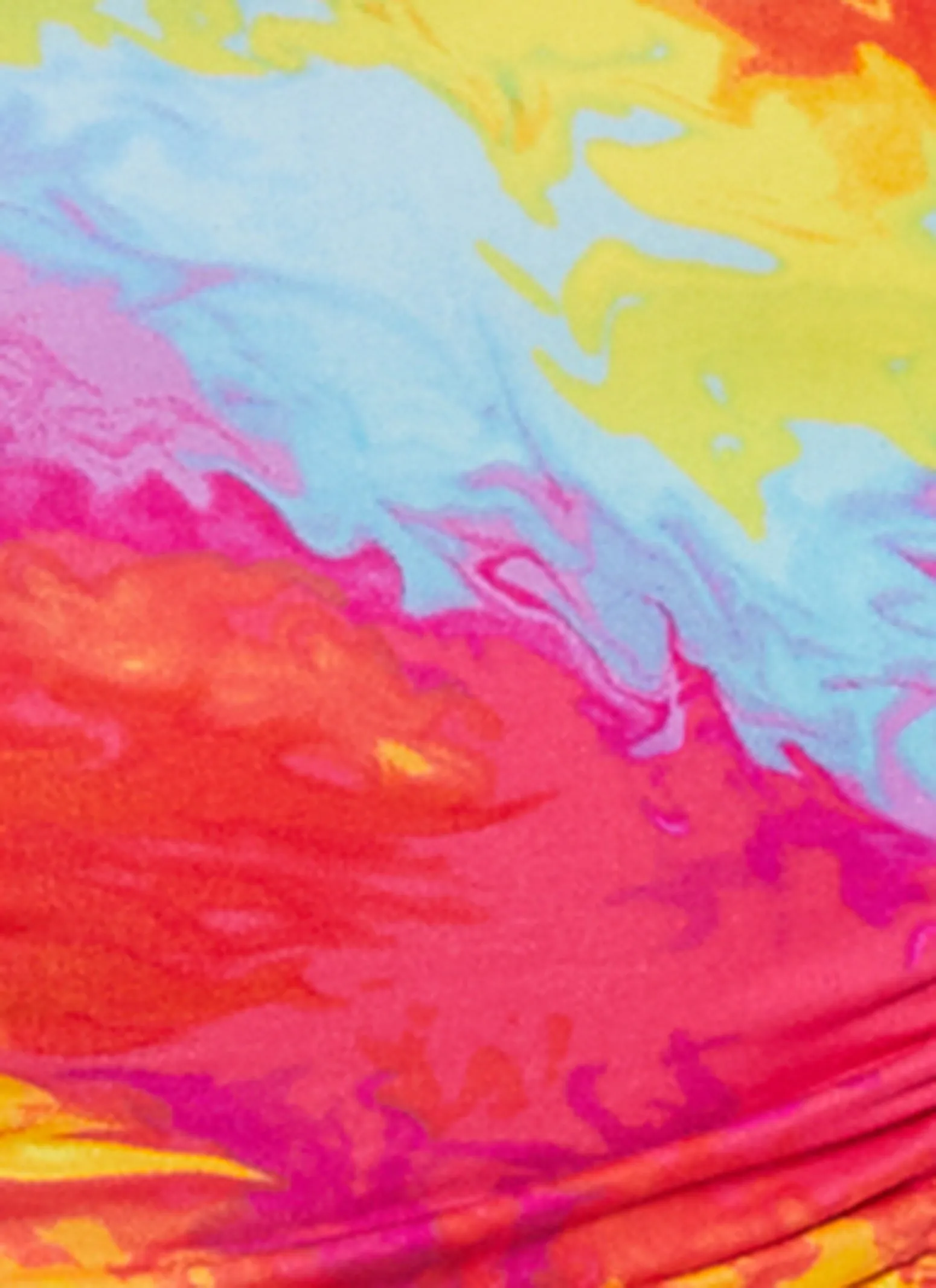 Rainbow Tie Dye Ruched T Shirt Dress sold by Rainbow product image thumbnail 4