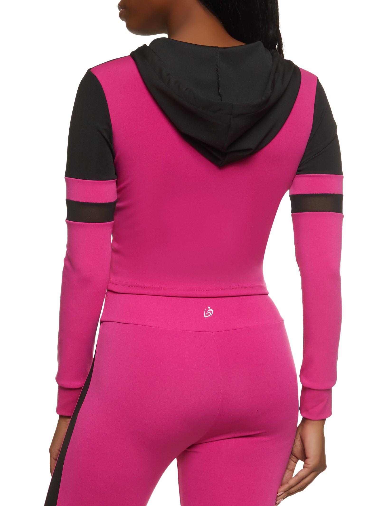 Color Block Zip Front Hooded Track Jacket sold by Rainbow product image thumbnail 3