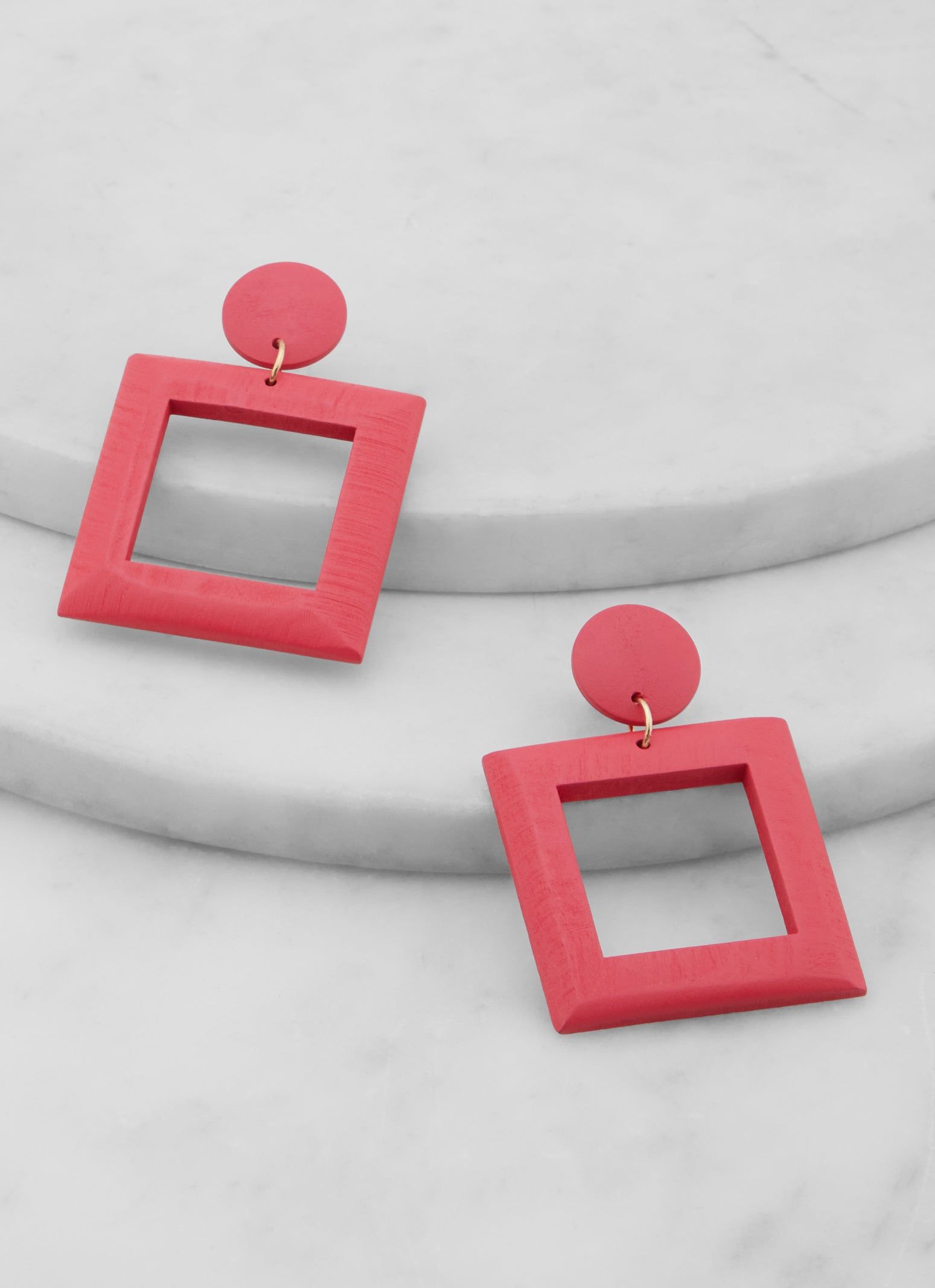 Clay Square Drop Earrings sold by Rainbow product image thumbnail 2