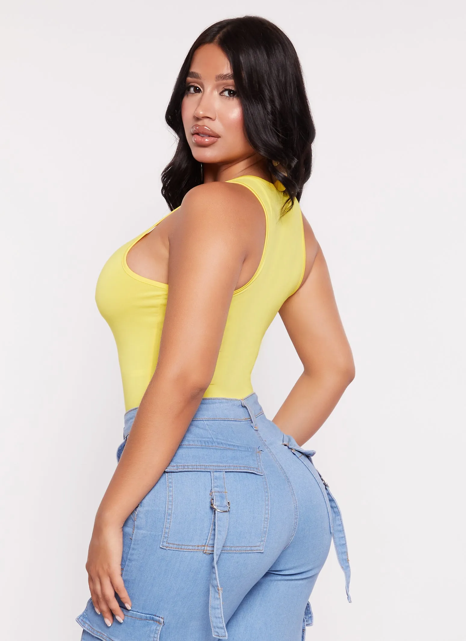 Daisy Scoop Neck Sleeveless Bodysuit sold by Rainbow product image thumbnail 3