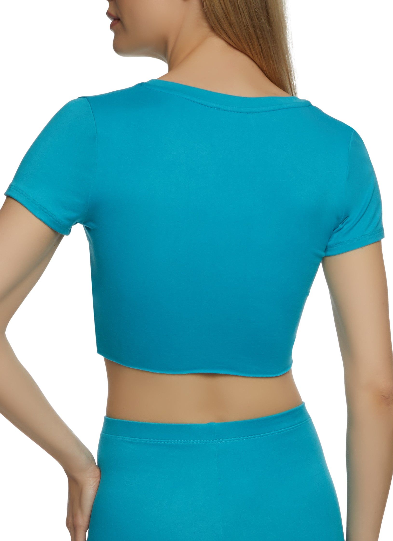Solid Knot Front Crop Top sold by Rainbow product image thumbnail 3