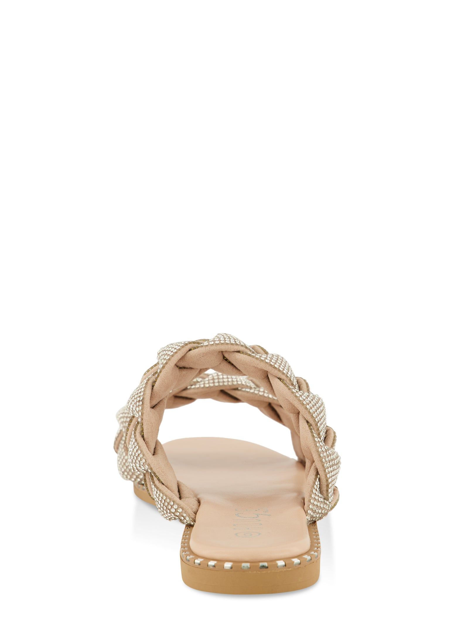Rhinestone Double Braided Band Slide Sandals sold by Rainbow product image thumbnail 3