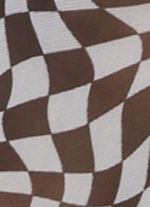 Checkered Mesh Mock Neck Top sold by Rainbow