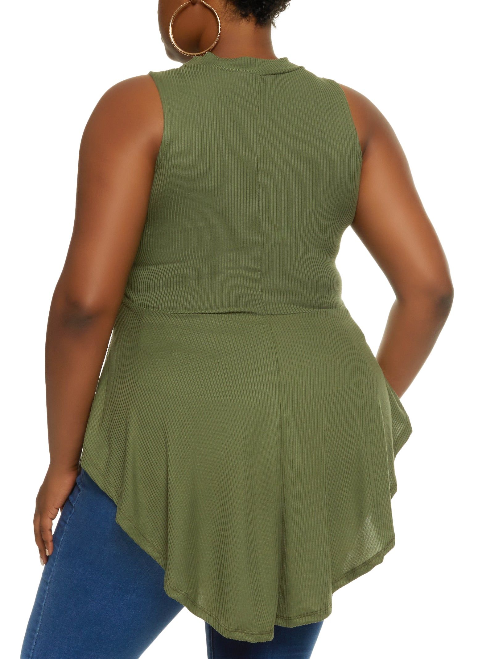 Plus Size Keyhole Chain Hanky Hem Top sold by Rainbow product image thumbnail 2