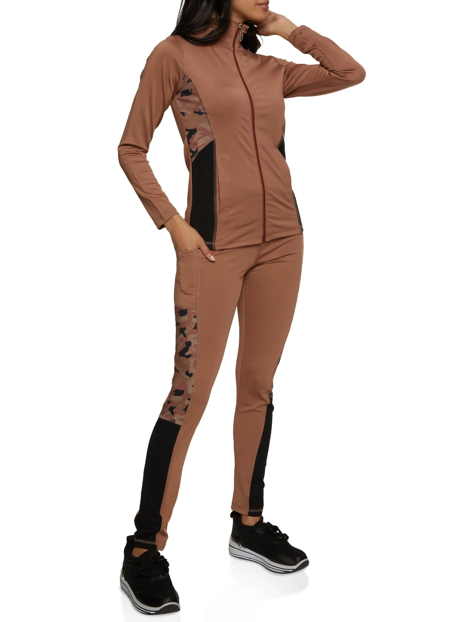 Color Block Camo Detail Track Jacket sold by Rainbow product image thumbnail 2