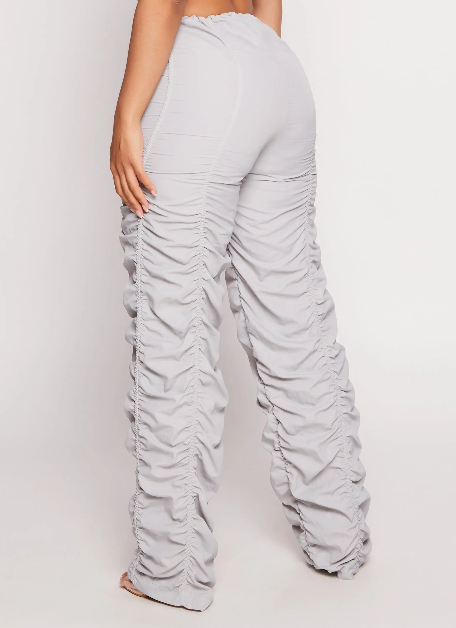 Nylon Toggle Drawstring Stacked Pants sold by Rainbow product image thumbnail 3