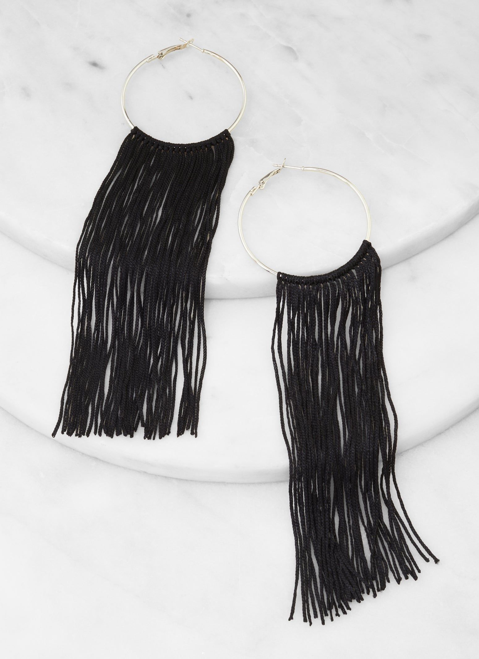 Fringe Tassel Hoop Earrings sold by Rainbow product image thumbnail 2