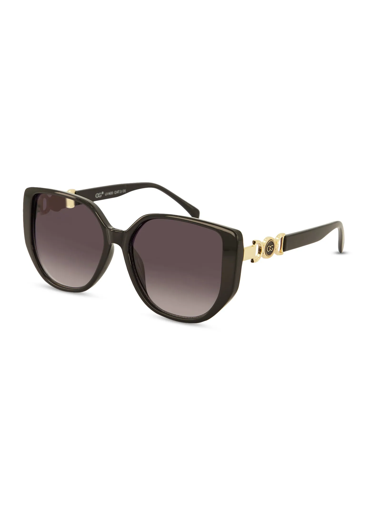 Metallic Temple Detail Thick Frame Sunglasses sold by Rainbow product image thumbnail 3
