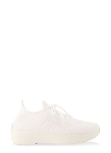Textured Knit Lace Up Platform Sneakers sold by Rainbow
