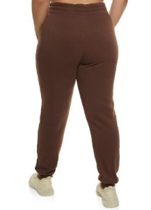 Plus Size Solid Fleece Joggers sold by Rainbow