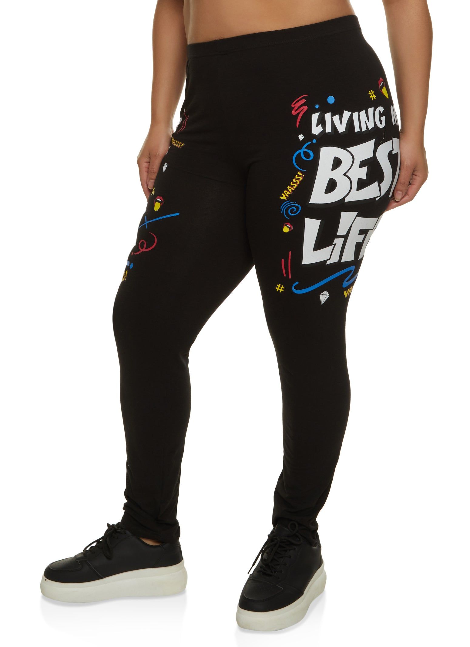 Plus Size Living My Best Life Leggings sold by Rainbow