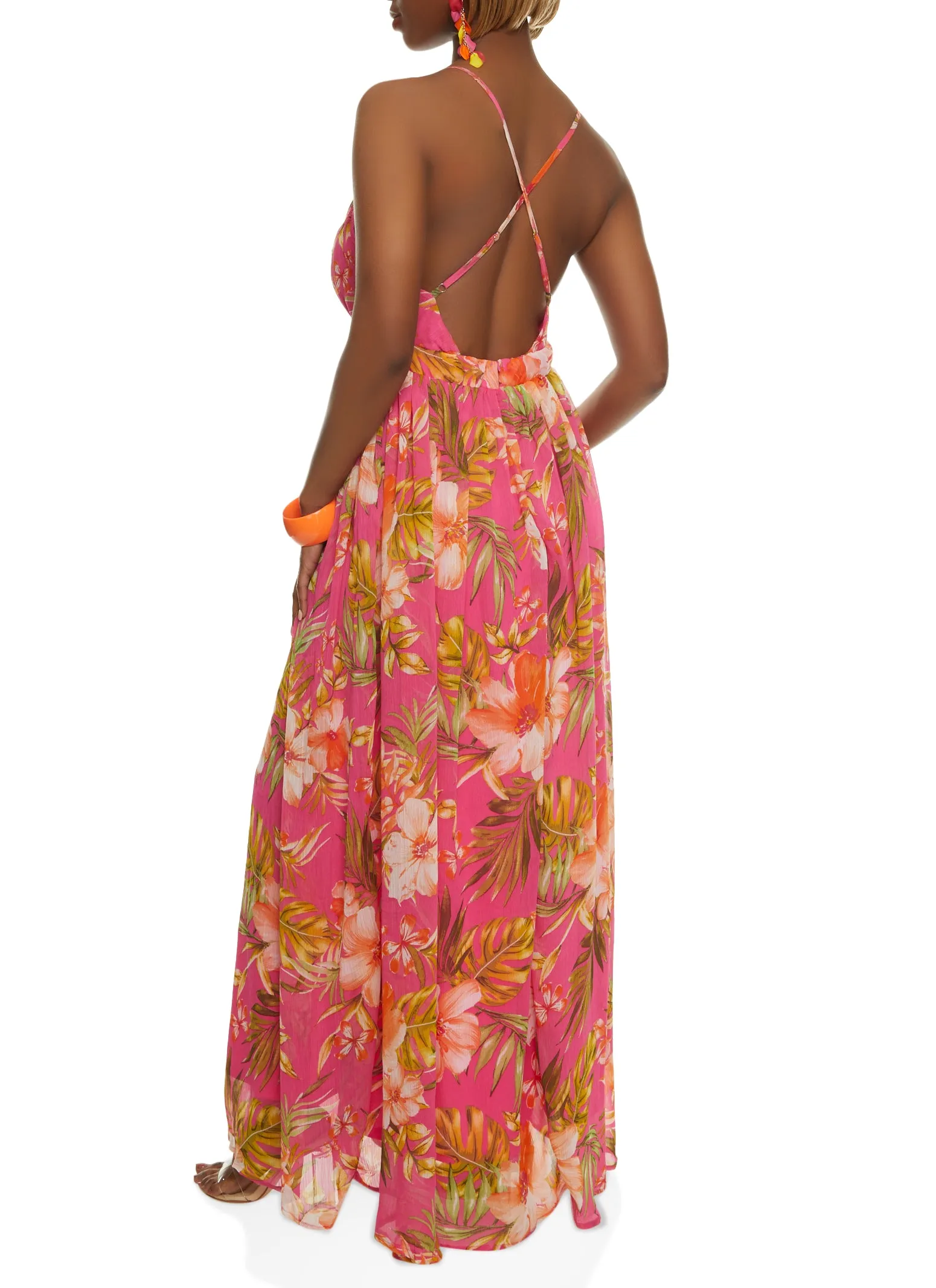 Haute Monde Floral Print Cross Back Maxi Dress sold by Rainbow product image thumbnail 3