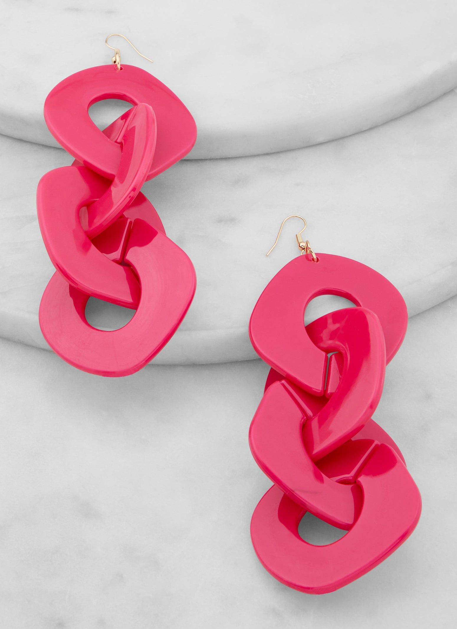 Acrylic Chain Link Drop Earrings sold by Rainbow product image thumbnail 2