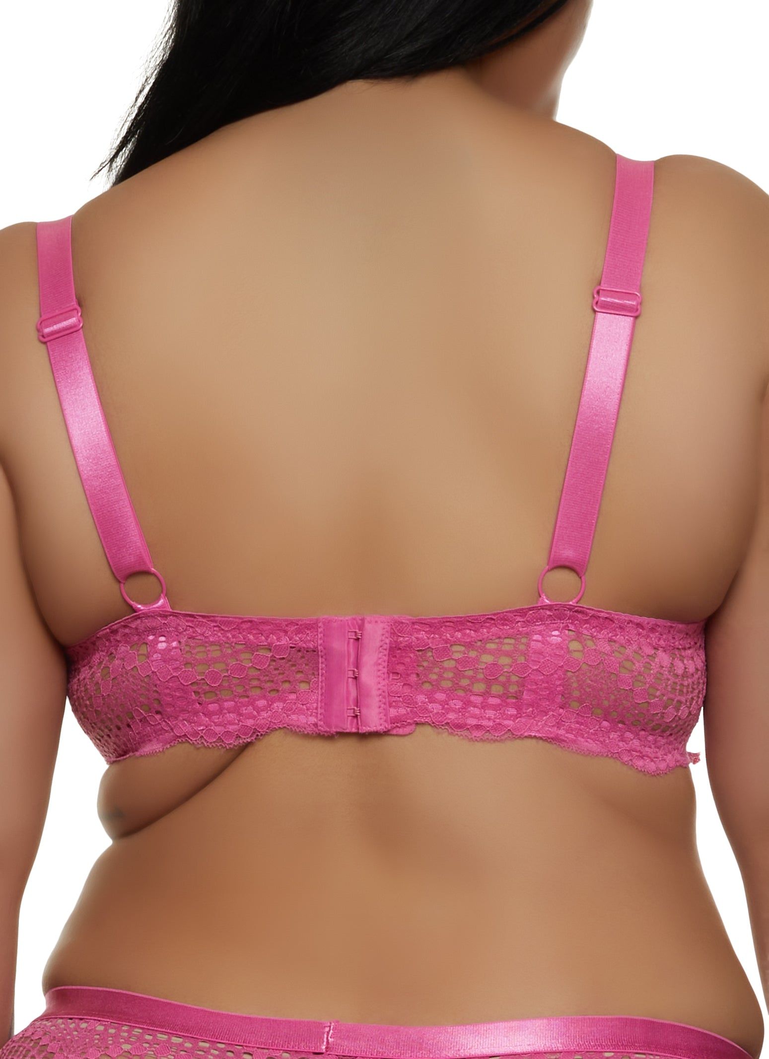 Plus Size Patterned Push Up Plunge Bra sold by Rainbow product image thumbnail 3