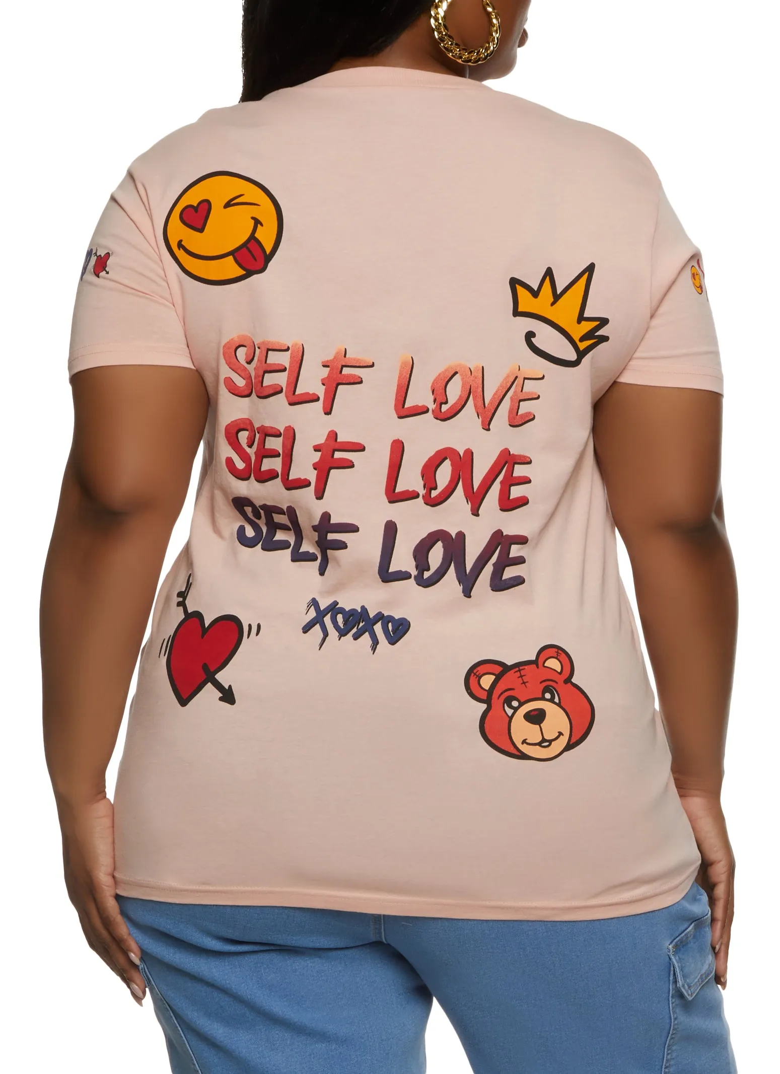 Plus Size Self Love Graffiti Graphic Tee sold by Rainbow product image thumbnail 2