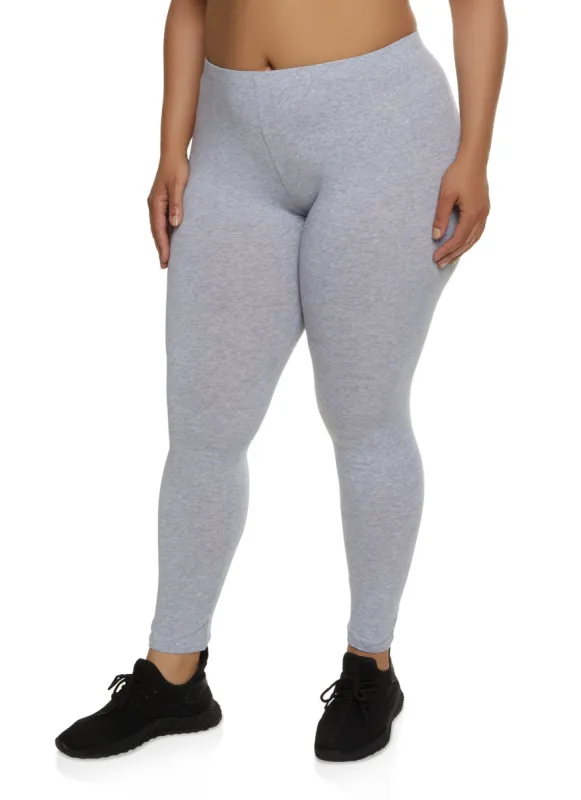 Plus Size Basic High Rise Leggings sold by Rainbow