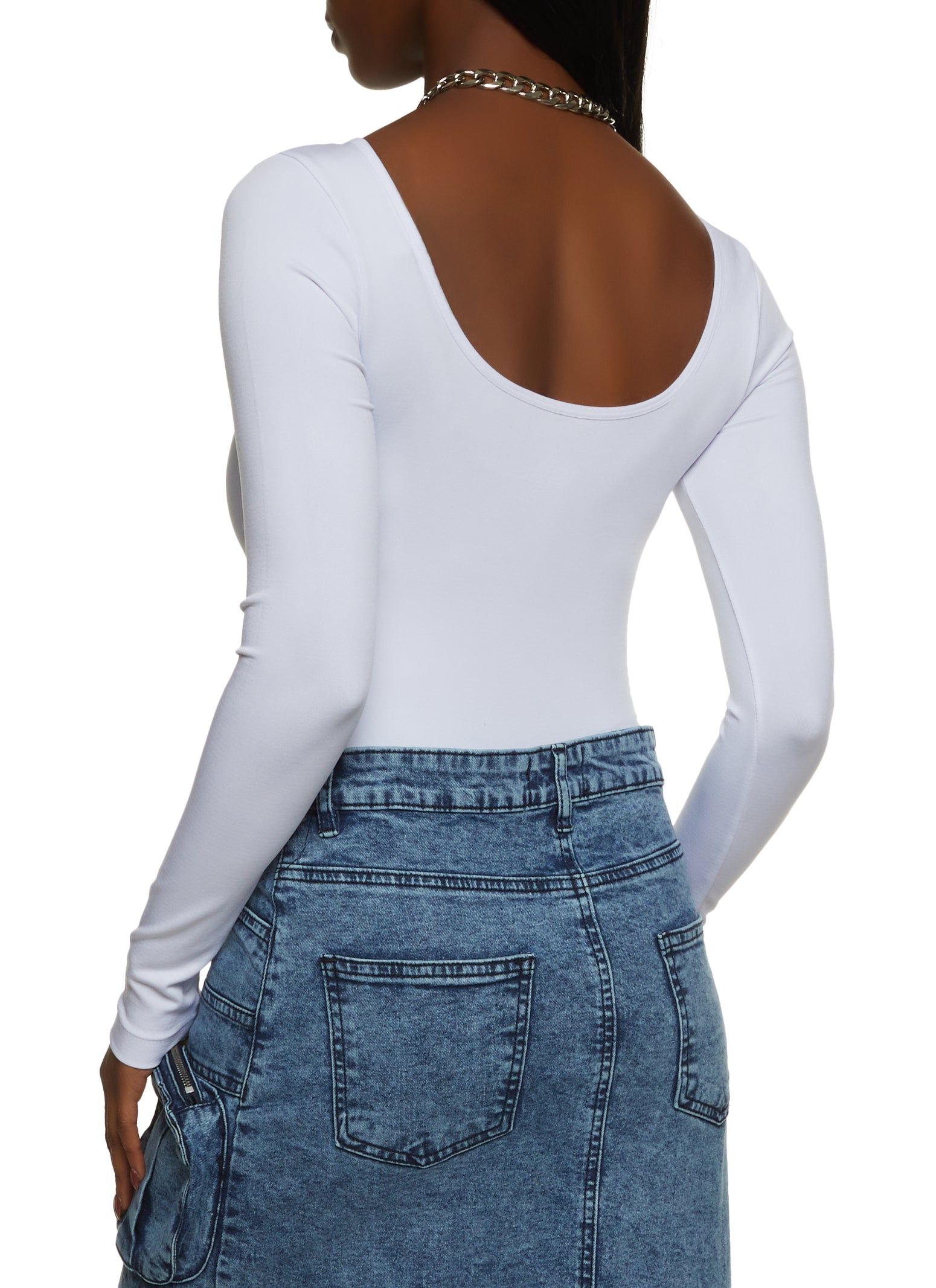 Long Sleeve Square Neck Bodysuit sold by Rainbow product image thumbnail 3