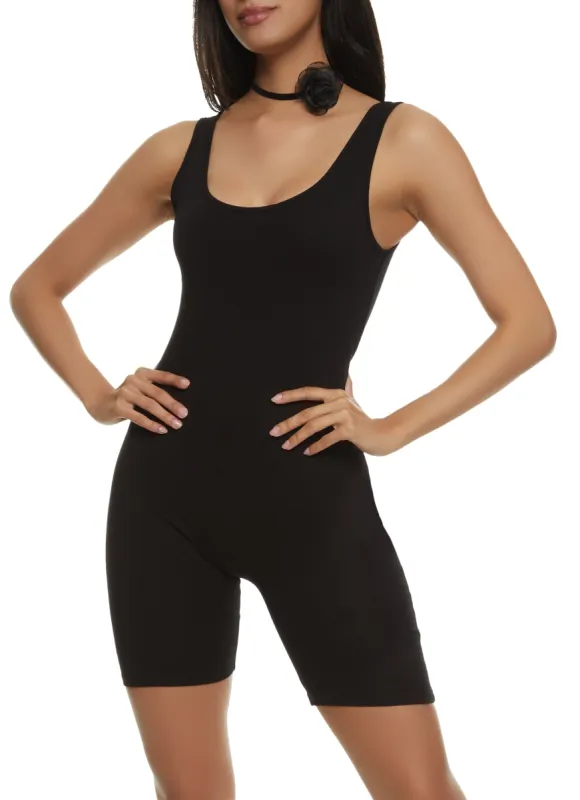 Daisy Scoop Neck Tank Romper sold by Rainbow