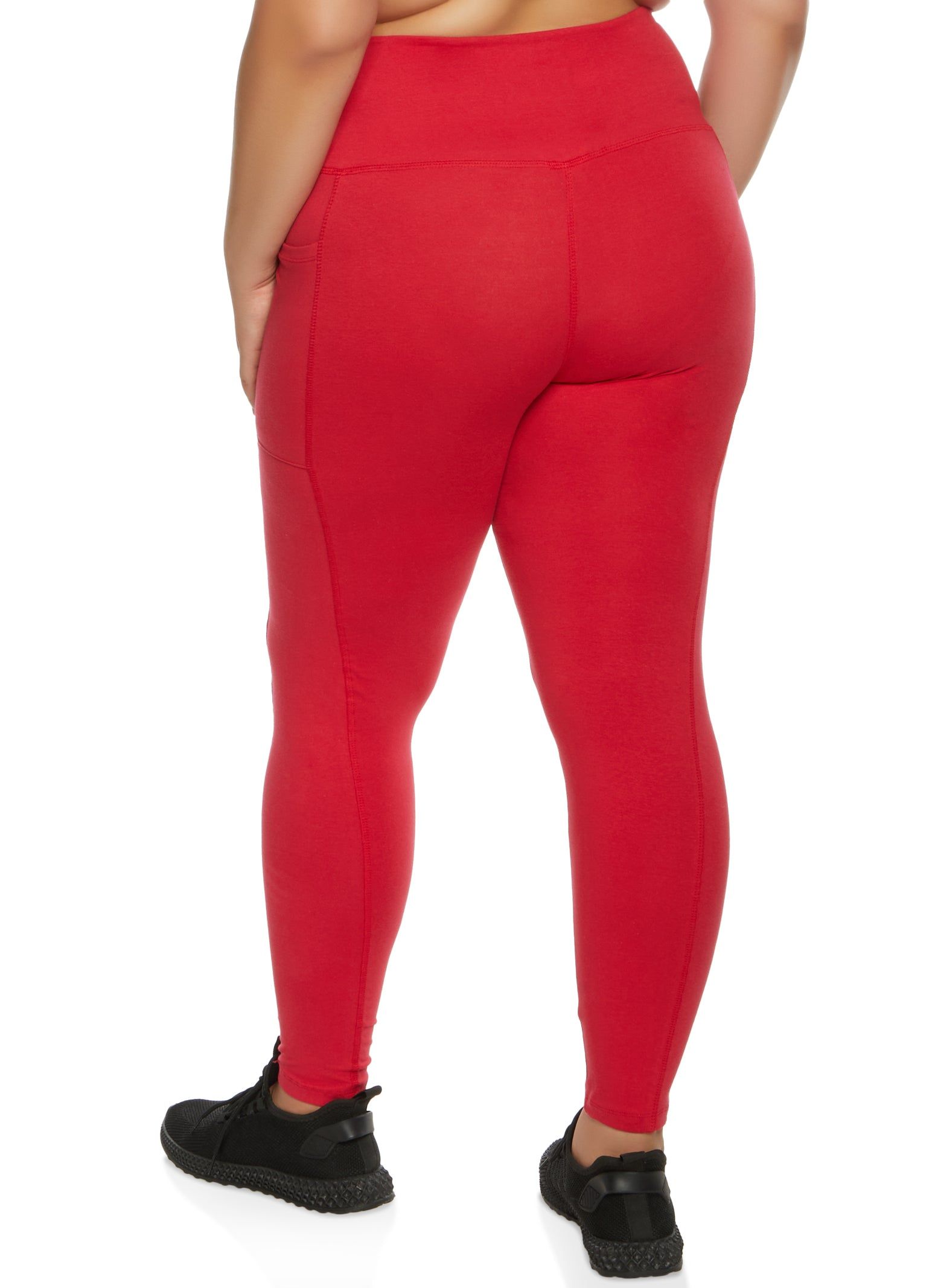 Plus Size High Waist Phone Pocket Leggings sold by Rainbow product image thumbnail 2