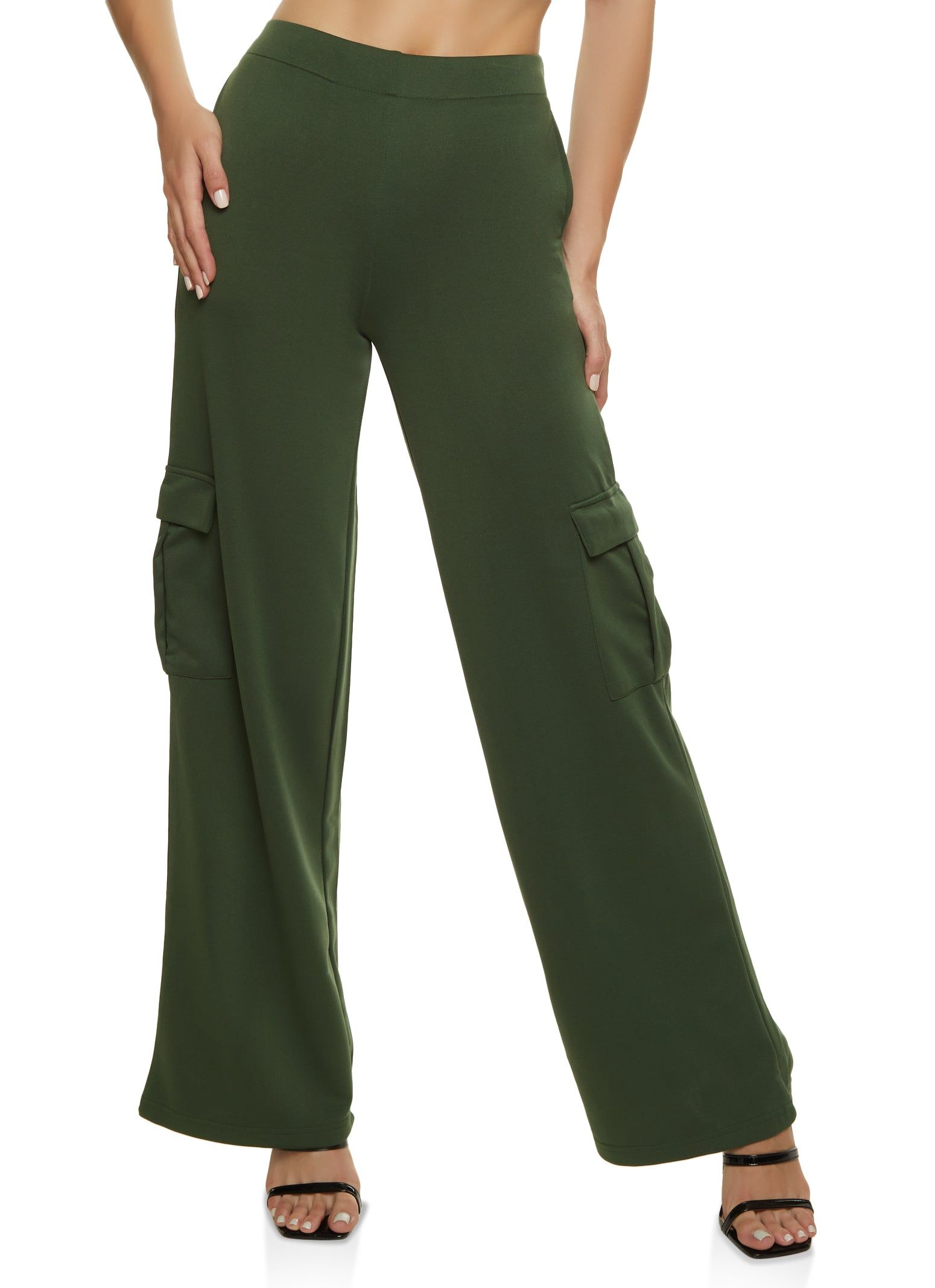 High Waist Wide Leg Cargo Pants sold by Rainbow